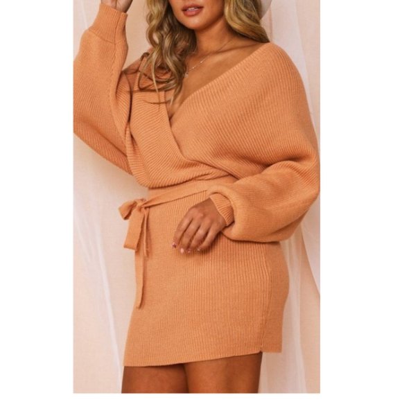 Sweater Knit Mini Dress - Picture 3 of 5